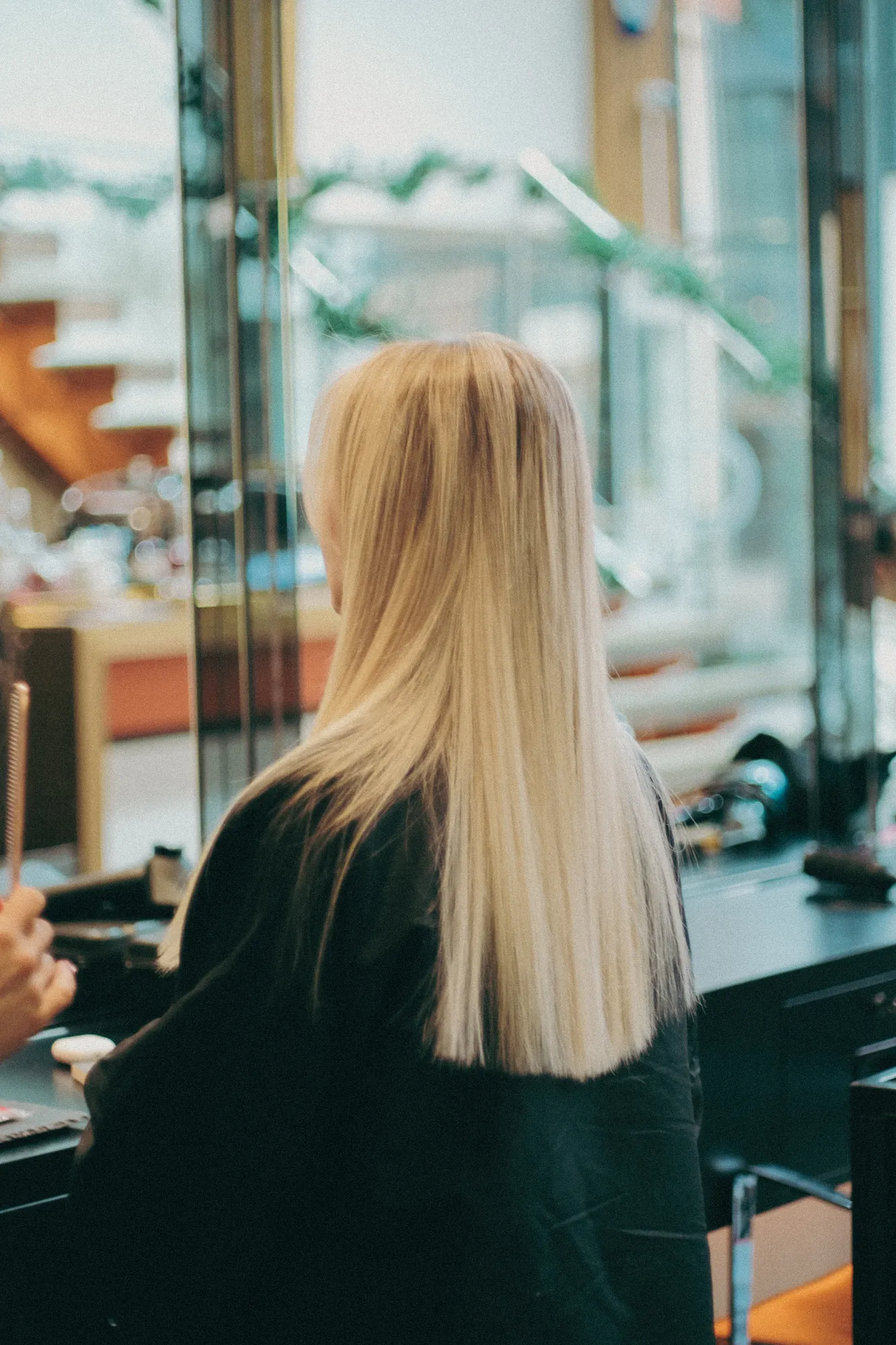 Long blonde hair result at Wigs & Warpaint, Sheffield