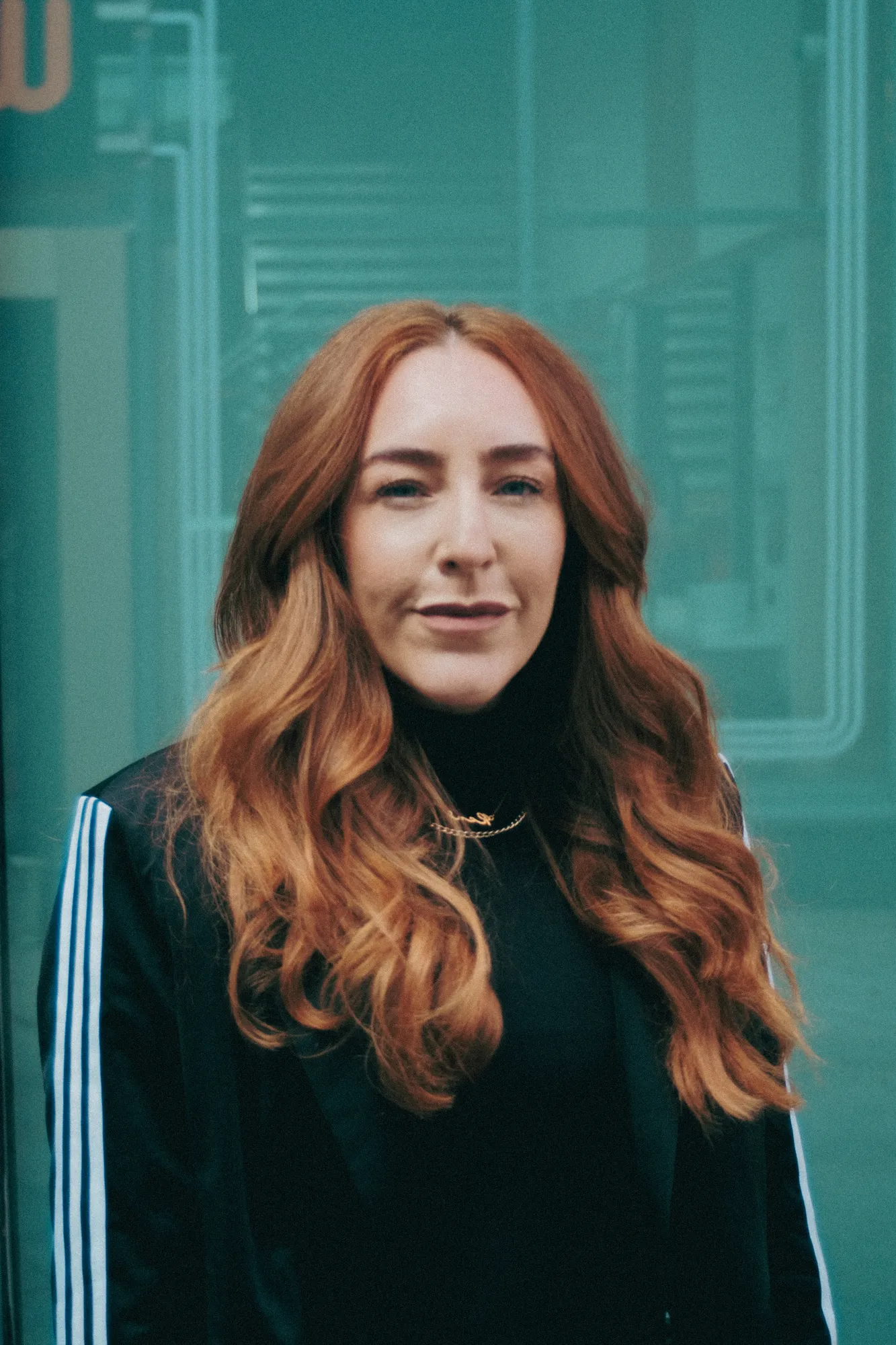 Red curly hair styled at Wigs & Warpaint, Sheffield