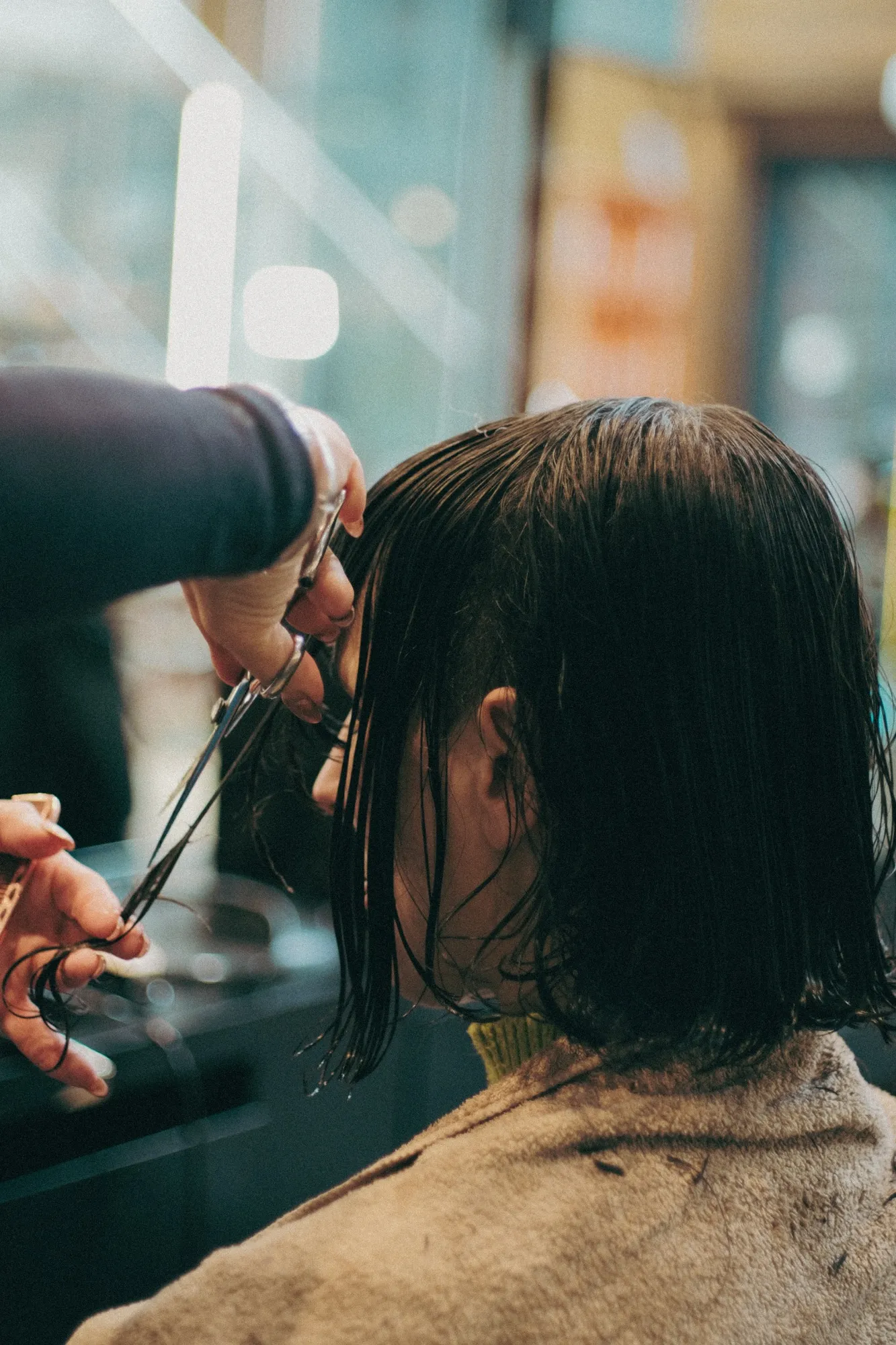 Claire working with curls at Wigs & Warpaint Sheffield