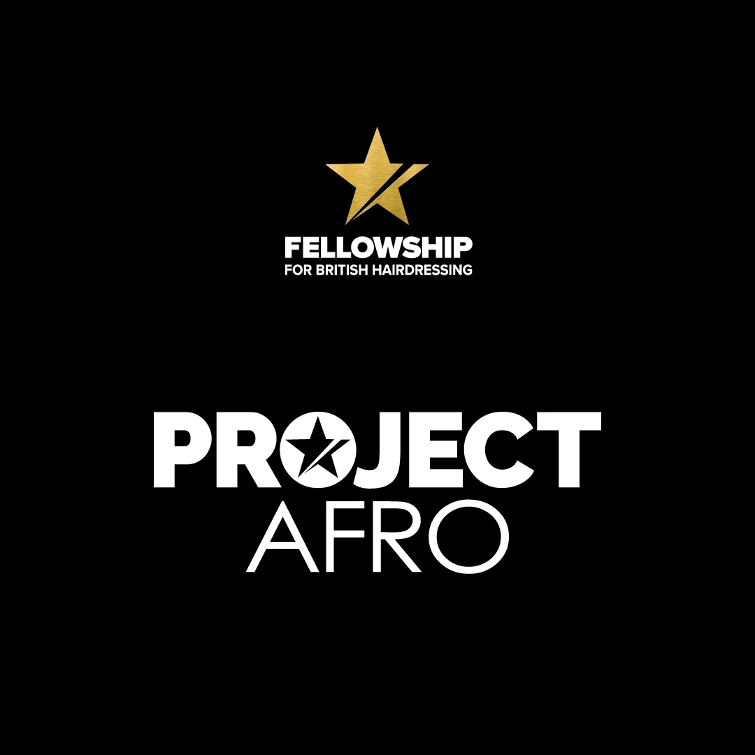 Official Fellowship for British Hairdressing PROJECT AFRO logo, representing Claire’s 2026 team participation.