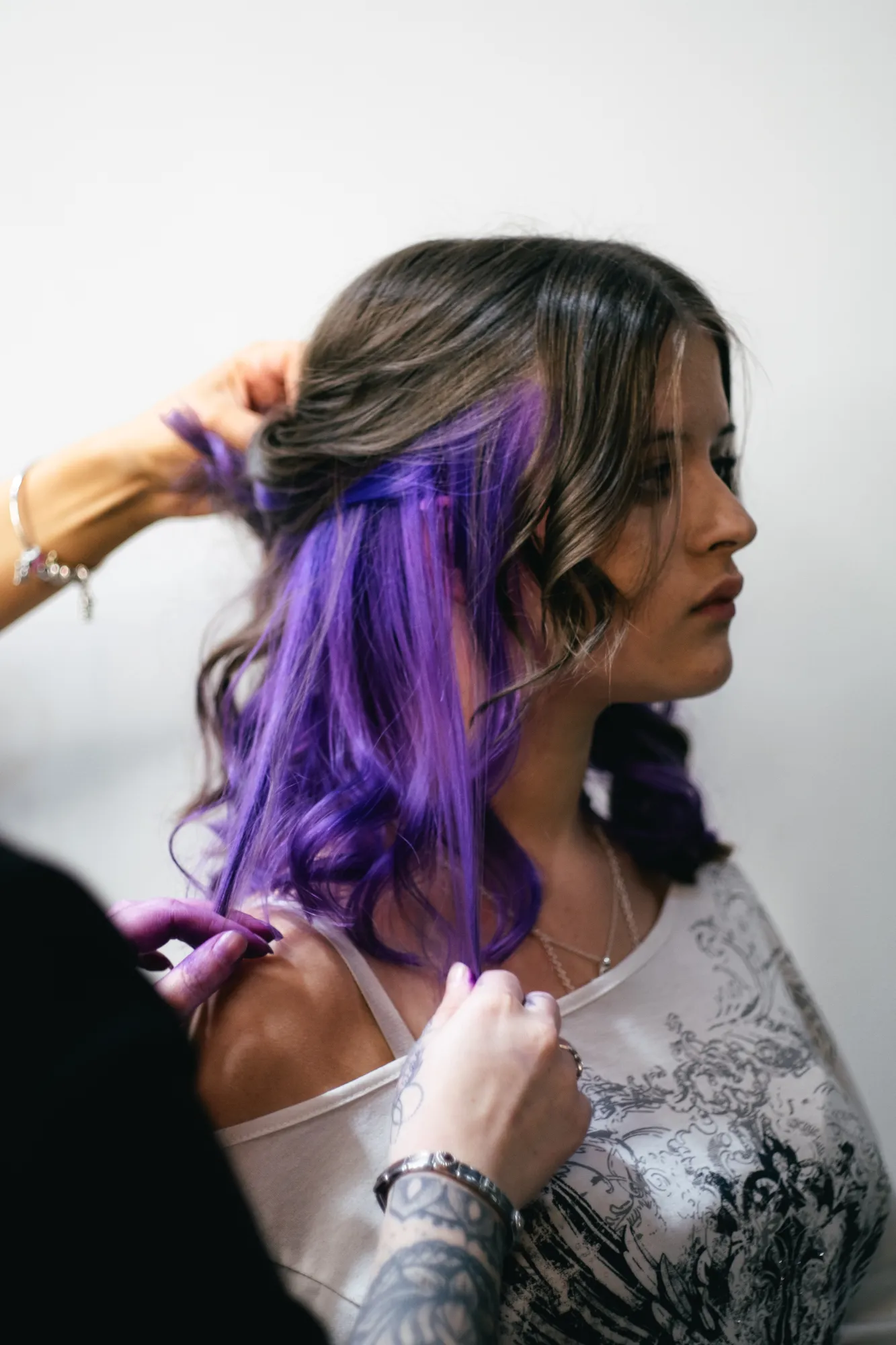 Vibrant purple hair colour by Lily and Codie at Wigs & Warpaint, Sheffield